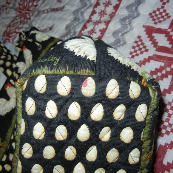 Vera Bradley Tote • Vintage * Chanticleer Chicken and Egg Purse Tote 15inx12in - Picture 7 of 11